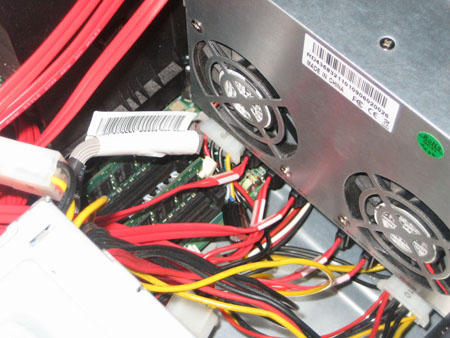 Dell SC430 showing motherboard clearance of iStar BPN-350SAS